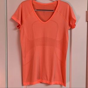 lululemon Swiftly V-Neck/Orange/10